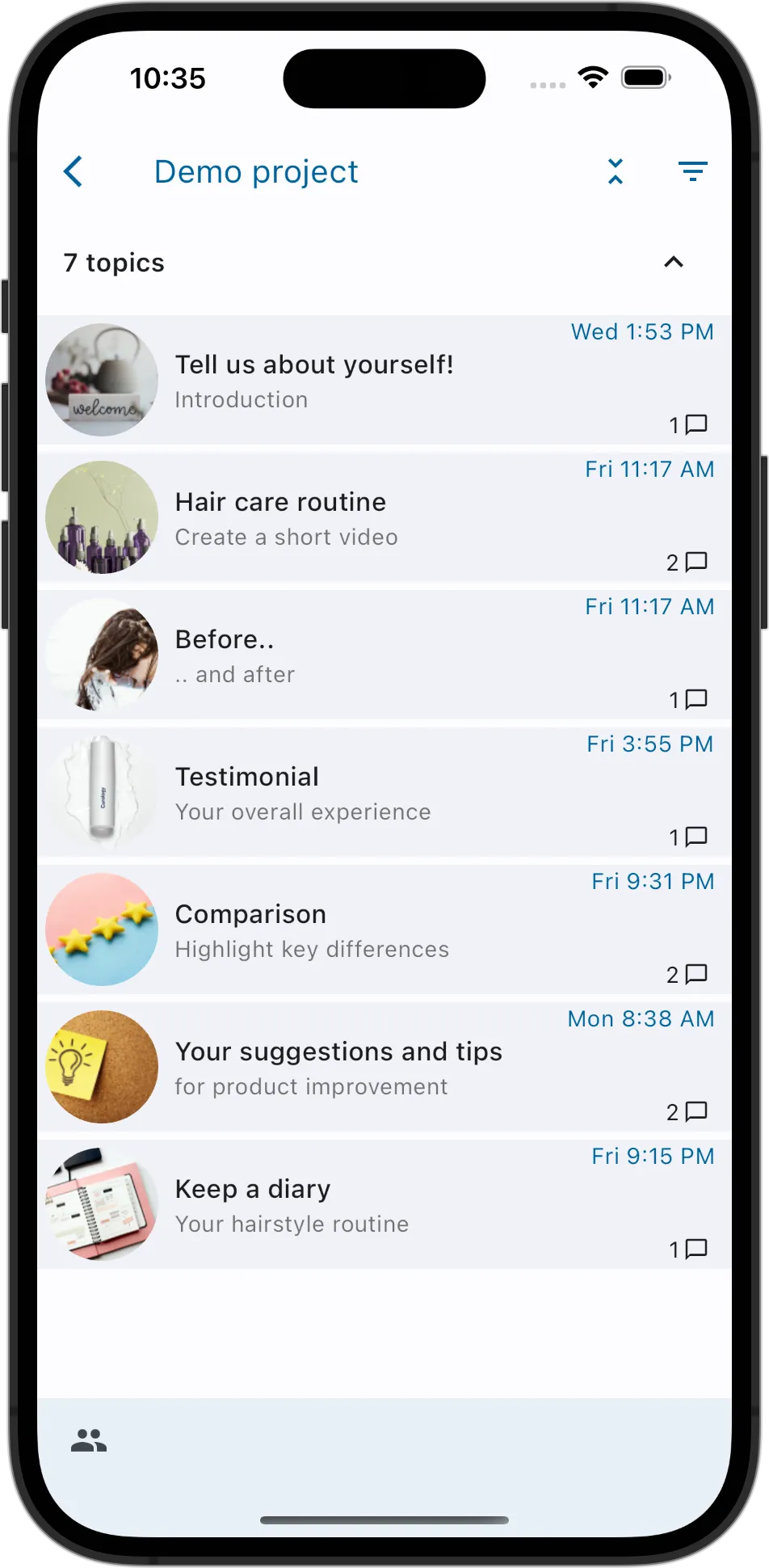 MyInsights Topics